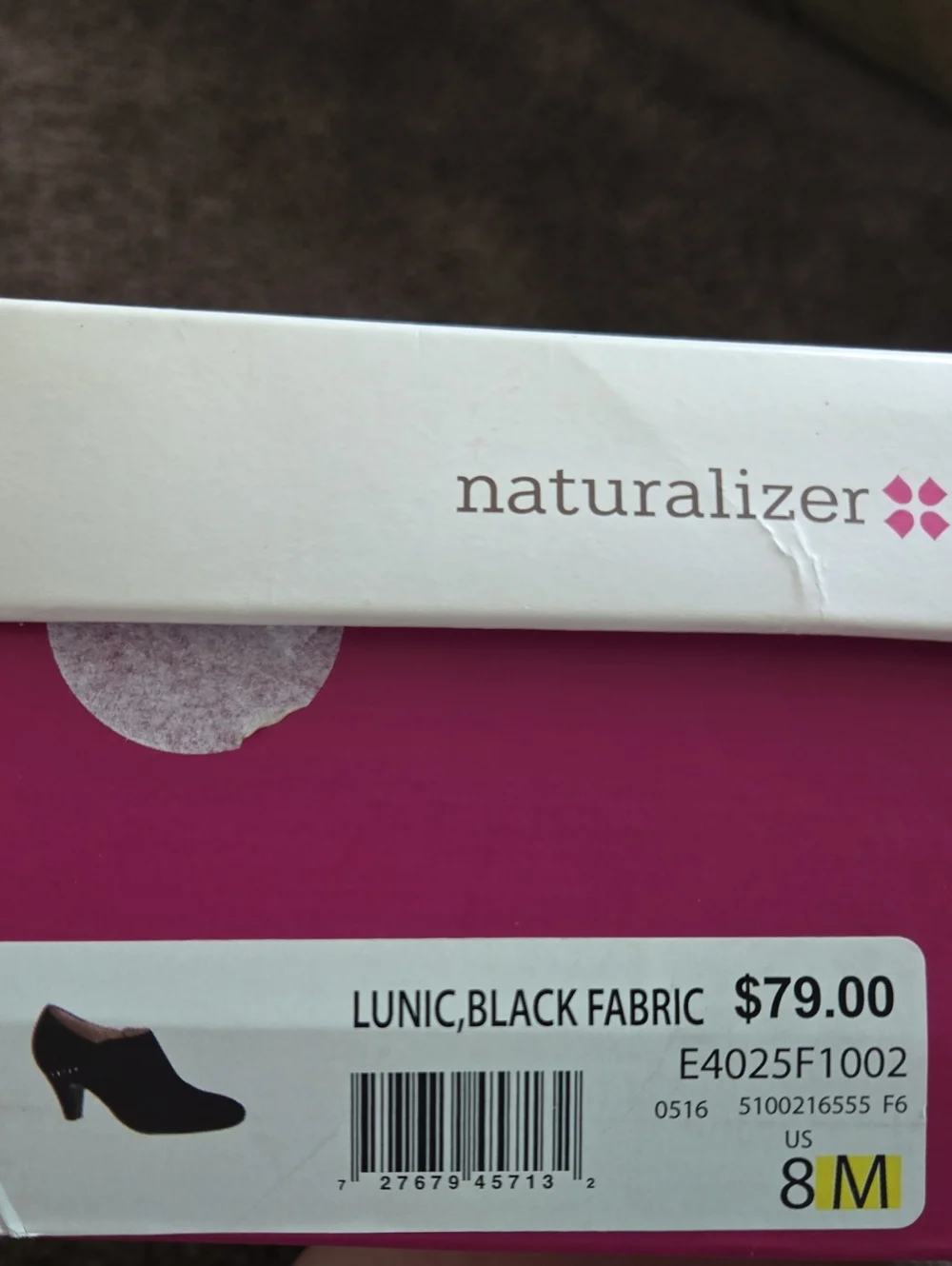 NEW Naturalizer Black Heeled Booties 8 M